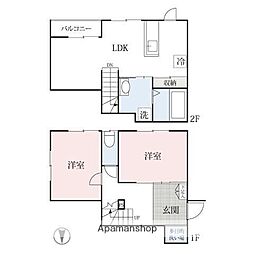 ＷＯＮＤＥＲ　ＢＡＳＥ 1階2LDKの間取り