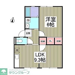 パナビレッジエッグE 1LDKの間取図画像