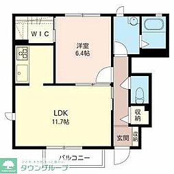 グリーンパーク高崎壱番館 1LDKの間取図画像