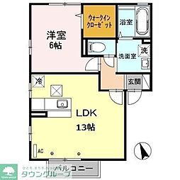 リ・ヴラン 1LDKの間取図画像