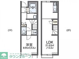 レオネクストブルームコート 1LDKの間取図画像