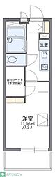 レオパレスアピテC 1Kの間取図画像