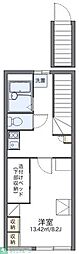 レオパレスBlumenHeim 1Kの間取図画像