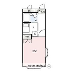 リジェール鼻高ＡＢＣ 1階1Kの間取り