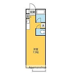 ハイツＡＫＡＢＯＲＩ 1階1Kの間取り