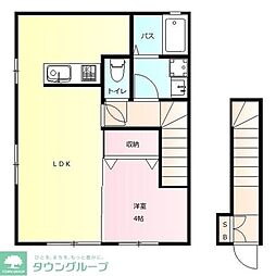 ブリーズ・アエル ワンルームの間取図画像