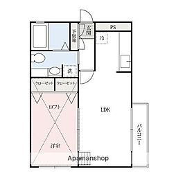 連雀町ビル 3階1LDKの間取り