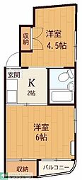 サンデービル 2Kの間取図画像