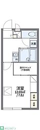 レオパレスキャンサー2 1Kの間取図画像