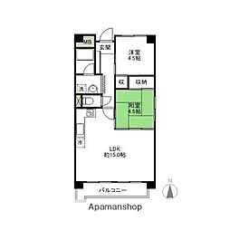 ツインヴィラ大島Ａ 2階2LDKの間取り