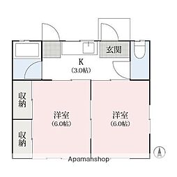カーサカメイ 2Kの間取り