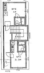 プチハイツＫ 1階ワンルームの間取り