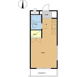 αＮＥＸＴ前橋第3 2階1Kの間取り