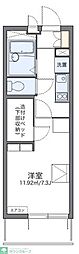 レオパレスシエル 1Kの間取図画像