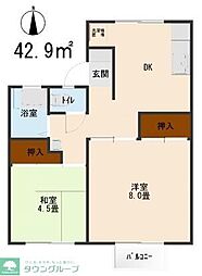 ハイツ圭 1LDKの間取図画像