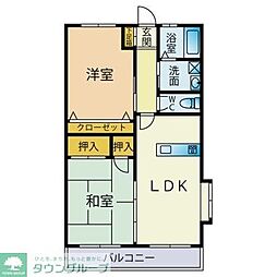 武美ハイツ 2LDKの間取図画像