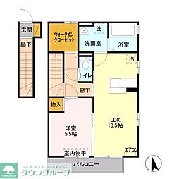 エスペランサアークA 1LDKの間取図画像