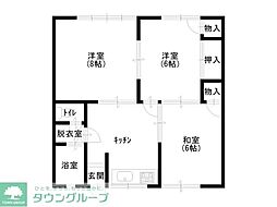 ドリームハイツ 3DKの間取図画像