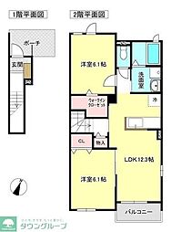 グランステージ 2LDKの間取図画像