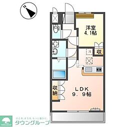 クレア 1LDKの間取図画像