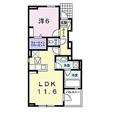 ＳｋｙIII 1階1LDKの間取り