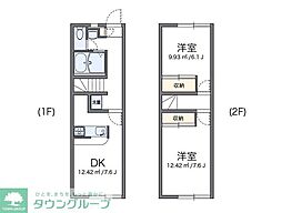 レオパレスセレッソ 2DKの間取図画像