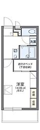 レオパレスHome100 1Kの間取図画像