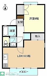 ドゥ・シャンブル 1LDKの間取図画像