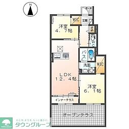 ユニヴァリィ　さくら 1階2LDKの間取り
