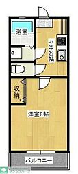 パルハイム99 1Kの間取図画像