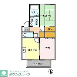 アベニール 2DKの間取図画像