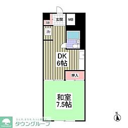 マンションタカノ 1DKの間取図画像