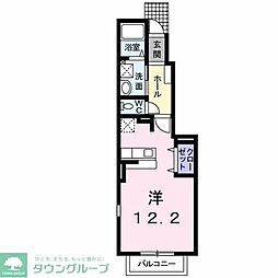 グランデ楓Ｂ 1階ワンルームの間取り