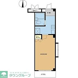 エンティ上小出 1Kの間取図画像