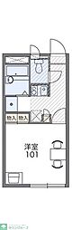 レオパレス花菜 1Kの間取図画像
