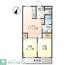 エスポアールＫ 1階2LDKの間取り