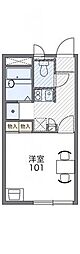 レオパレスカナサラ 1Kの間取図画像