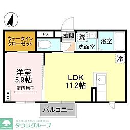 ソレーユM.1 1LDKの間取図画像