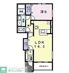ＴａｋａｓａｋｉＴｏｔｔｏｓII 1階1LDKの間取り