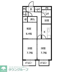 ラフィーネササザワビル 3Kの間取図画像