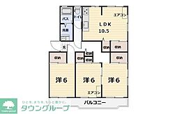 フェリーチェハウス三貴並榎 3LDKの間取図画像