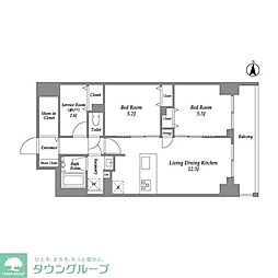 CLASSEUM高崎 2SLDKの間取図画像