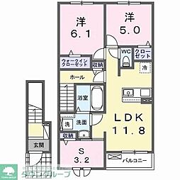 ベル プレマ 2LDKの間取図画像