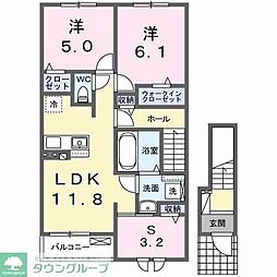 ベル プレマ 2LDKの間取図画像