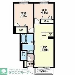 ルミナスコート 2LDKの間取図画像