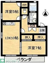 間取図画像 2LDK