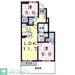 ベル・セレーノ 2LDKの間取図画像