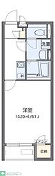 クレイノ青空 1階1Kの間取り