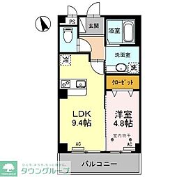 ｐｌｕｓ1 3階1LDKの間取り