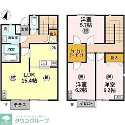 サージ　Ｂ 2階3LDKの間取り